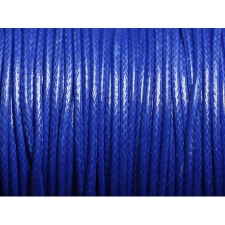 Cordon de Coton Ciré 1mm Bleu Roi 5 Mètres 8741140014848 Cordon de Coton Ciré 1mm Bleu Roi 5 Mètres 8741140014848