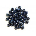 10pc - Shamballas Beads Resin 8x5mm Black and Blue 4558550007490