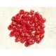 10pc - Perles Shamballas Résine 8x5mm Rouge et Multicolore 4558550008916