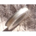 Bobina 10 metri - Filo in fibra elastica 0,8-1 mm Bianco Trasparente - 4558550015013 