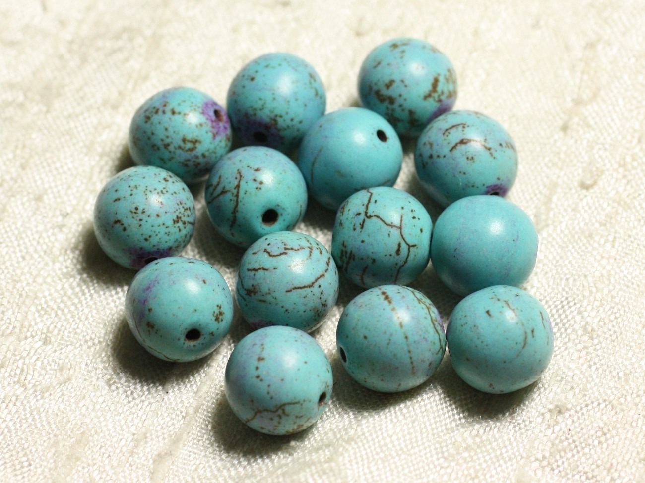 Perles Turquoise Synthèse Boules 12mm Bleu Turquoise 4558550028747 10pc Perles Turquoise Synthèse Boules 12mm Bleu Turquoise 4558550028747 10pc