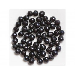 Perles de Culture 5-6mm Noires - Sac de 10pc 4558550037169