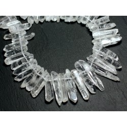 4pc - Perles de Pierre - Cristal Quartz Brut Pointes 12-36mm - 8741140007727 
