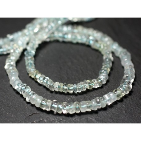 10pc - Perles de Pierre - Apatite Rondelles Heishi 3-4mm Bleu vert Paon - 7427039730310 10pc - Perles de Pierre - Apatite Rondelles Heishi 3-4mm Bleu vert Paon - 7427039730310