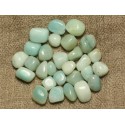 10pc - Perles Pierre - Amazonite Nuggets 5-10mm bleu turquoise blanc - 7427039737241