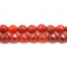 10pc - Perles de Pierre - Cornaline Boules Facettées 6mm   4558550023728 