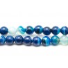 2pc - Perles de Pierre - Agate Bleue Boules 14mm   4558550030672