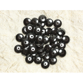 20pc - Perles Pierre - Hematite Rondelles 6x3mm Métal gris noir - 7427039737982