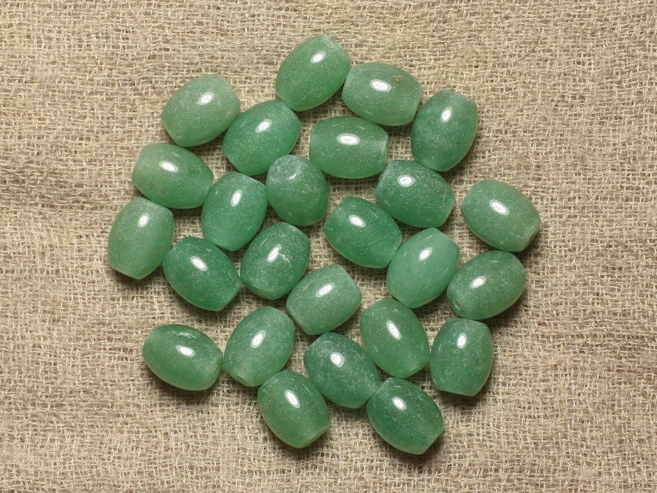 5pc - Perles de Pierre - Aventurine Verte Tonneaux 10x8mm - 4558550033963