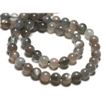 5pc - Perles de Pierre - Pierre de Lune Boules 6mm Blanc Gris Rose irisé - 8741140022379 5pc - Perles de Pierre - Pierre de Lune Boules 6mm Blanc Gris Rose irisé - 8741140022379
