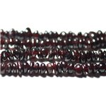 50pc - Perles de Pierre - Grenat Rouge Bordeaux Rocailles Chips 4-10mm - 8741140022454 