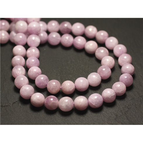 10pc - Perles de Pierre - Kunzite rose Boules 6mm - 8741140022256 