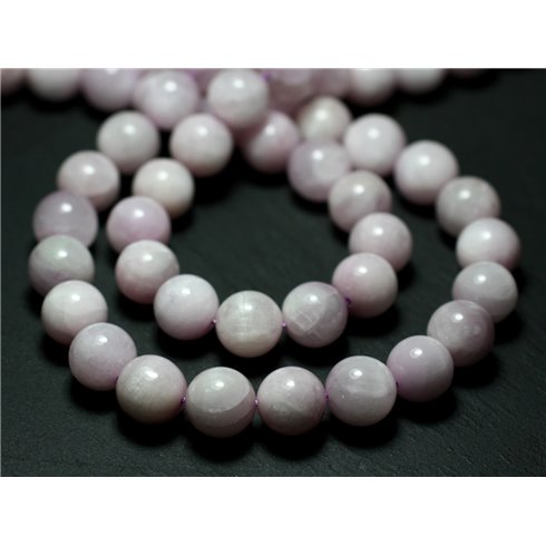 2pc - Perles de Pierre - Kunzite rose Boules 10mm - 8741140022263 