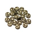 10pc - Perles Métal Bronze Palets 9mm Lune Etoile - 8741140021181 