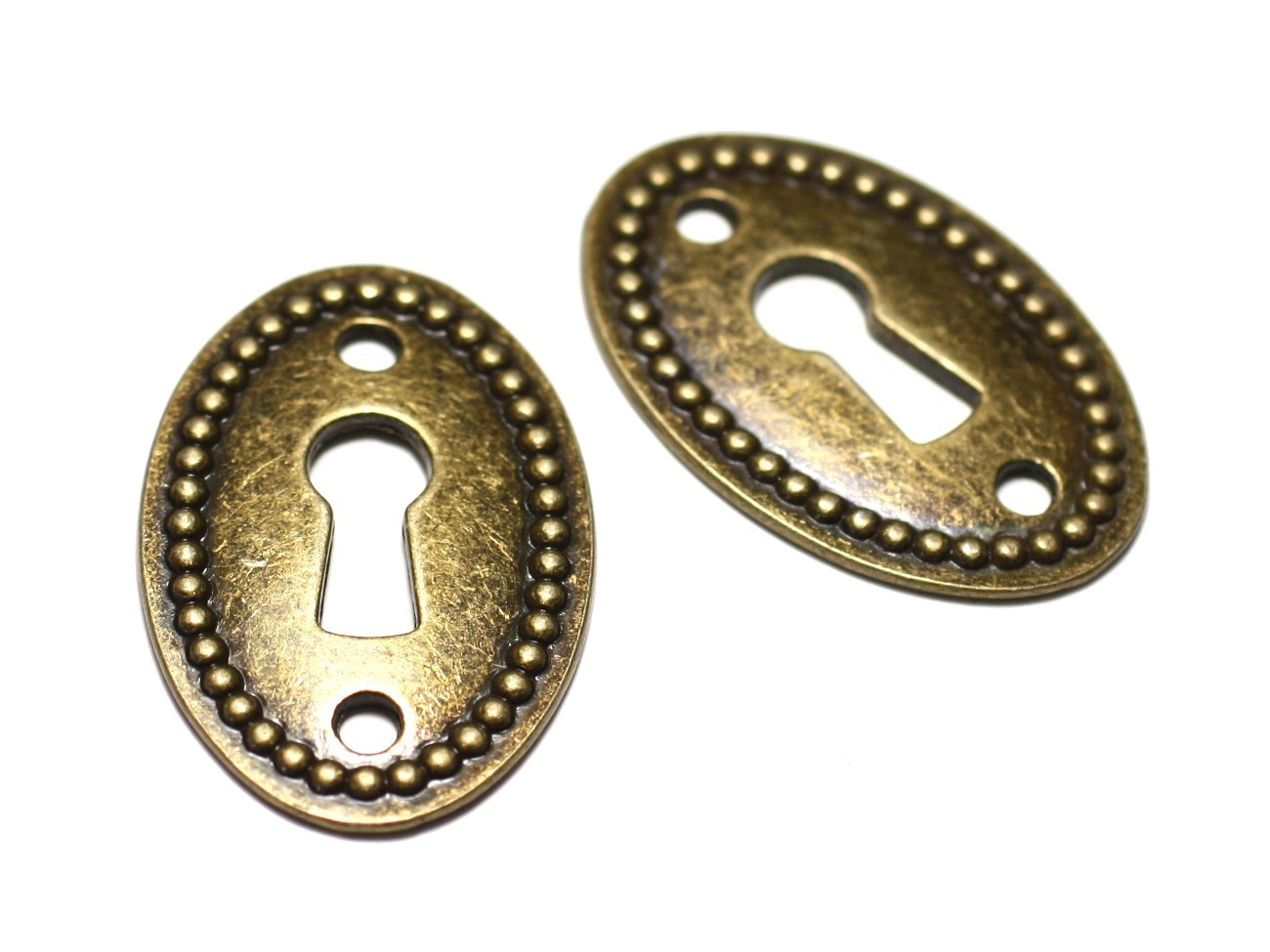 2pc - Connecteurs Perles Pendentifs Boucles d'oreilles Métal Bronze Clef Serrure 37mm - 8741140021136 