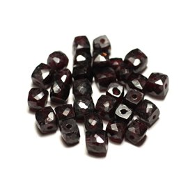 1pc - Stone Pearl - Garnet Cube Faceted 5-7mm - 8741140020146 