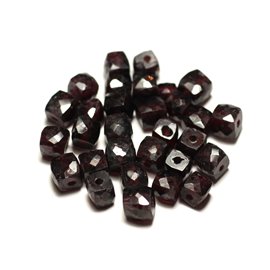 1pc - Stone Bead - Granato cubo sfaccettato 5-7mm - 8741140020146 