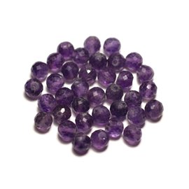 1Stk - Steinperle - Amethyst Facettierte Kugel 5mm - 8741140020276 