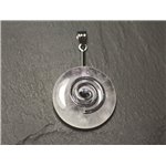 1pc - Apprêt Bélière Porte Donut Métal Argenté Spirale 44mm - 8741140020689 