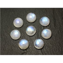 1pc - Cabochon in pietra - Moonstone Rainbow Round 10mm - 8741140020078 