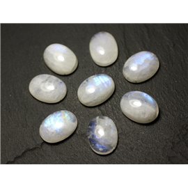 1pc - Cabujón de piedra - Moonstone rainbow Oval 18x13mm - 8741140020092 