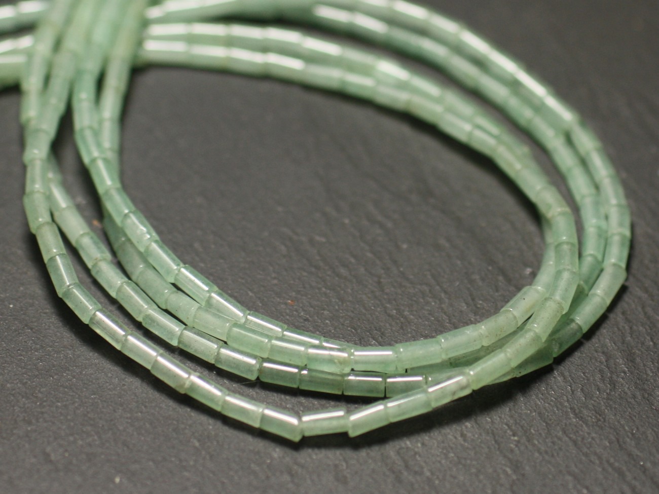 10pc - Perles de Pierre - Aventurine verte Tubes 4x2mm - 8741140019812