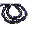 2pc - Perles de Pierre - Lapis Lazuli Gouttes 20x10mm - 8741140019850 