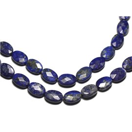 2pc - Stone Beads - Lapis Lazuli Oval Faceted 14x10mm - 8741140019584 