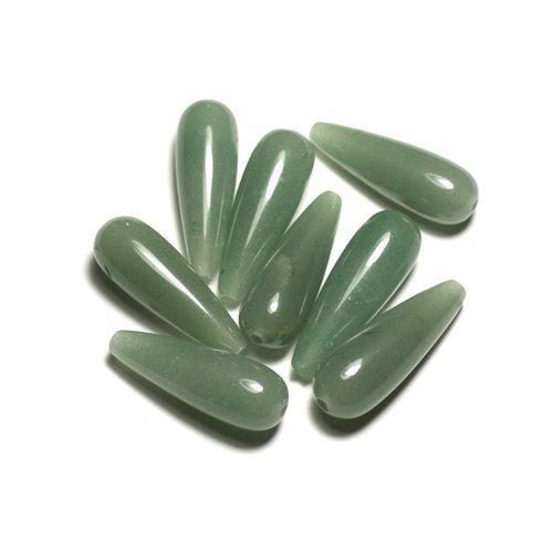 1pc - Perle de Pierre - Aventurine verte Goutte 30x10mm - 8741140019720