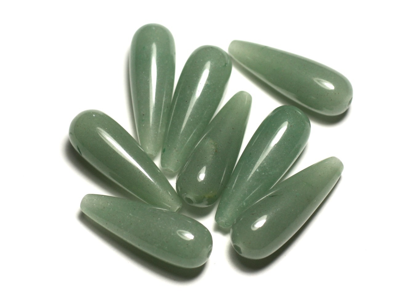 1pc - Perle de Pierre - Aventurine verte Goutte 30x10mm - 8741140019720 