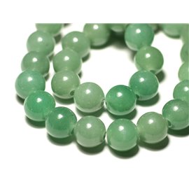 1pc - Perla de piedra - Aventurina Bola verde 14mm agujero grande 3mm - 8741140019379 