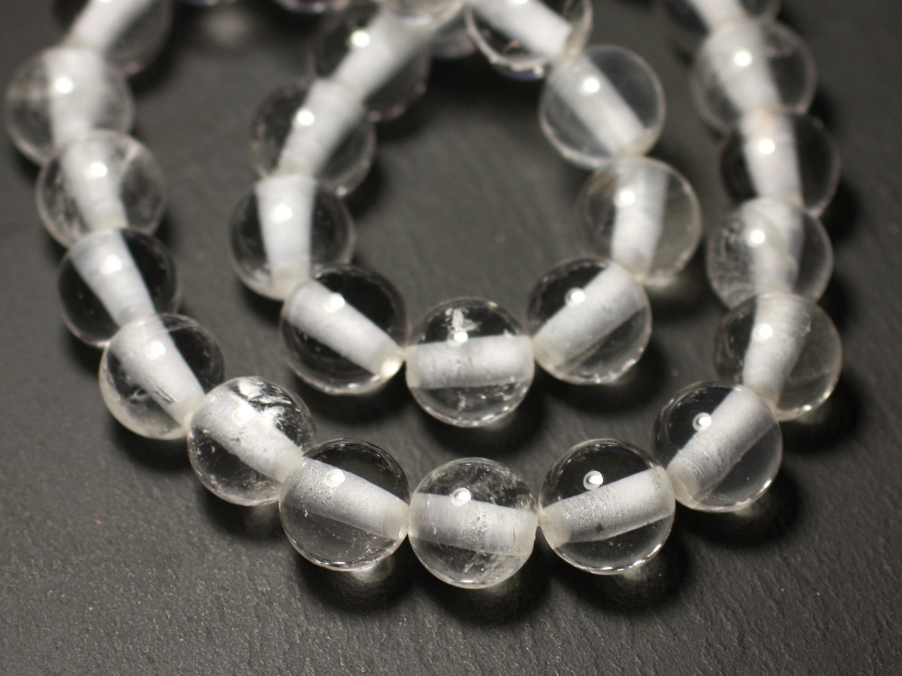 1pc - Perle de Pierre - Cristal Quartz Boule 14mm gros trou 3mm - 8741140019393 