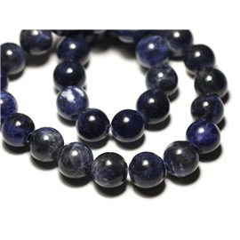 1pc - Stone Pearl - Sodalite Ball 14mm big hole 3mm - 8741140019515 