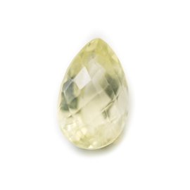 N3 - Cabochon Stone - Faceted Yellow Topaz Drop 18x11mm - 8741140018976 