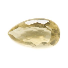 N5 - Cabochon Stone - Faceted Yellow Topaz Drop 19x11mm - 8741140018990 