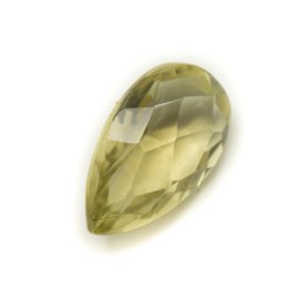 N6 - Cabochon Stone - Yellow Topaz Faceted Drop 18x11mm - 8741140019003 