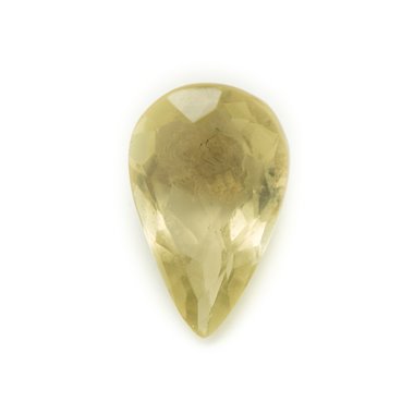 N12 - Cabochon Pierre - Topaze Jaune Facettée Goutte 17x10mm - 8741140019065 