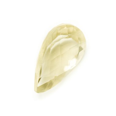 N14 - Cabochon Pierre - Topaze Jaune Facettée Goutte 16x10mm - 8741140019089 