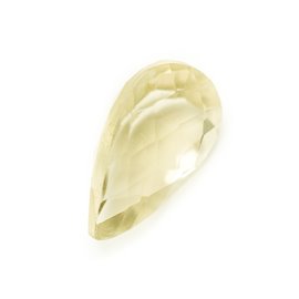 N14 - Cabochon Stone - Faceted Yellow Topaz Drop 16x10mm - 8741140019089 