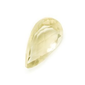 N14 - Pietra cabochon - Goccia di topazio giallo sfaccettato 16x10mm - 8741140019089 