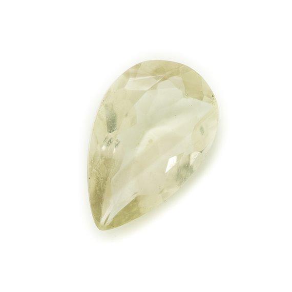 N15 - Cabochon Pierre - Topaze Jaune Facettée Goutte 18x12mm - 8741140019096 