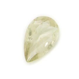 N15 - Cabochon Stone - Faceted Yellow Topaz Drop 18x12mm - 8741140019096 