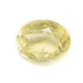 N21-1 - Pietra cabochon - Topazio giallo sfaccettato ovale 11x9 mm - 8741140019157 
