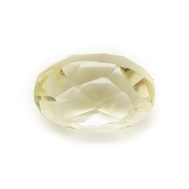 N21-4 - Cabochon Stone - Oval Faceted Yellow Topaz 11x9mm - 8741140019188 