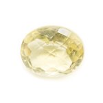 N21-6 - Cabochon Pierre - Topaze Jaune Facettée Ovale 12x9mm - 8741140019201 