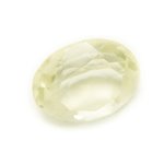 N23 - Cabochon Pierre - Topaze Jaune Facettée Ovale 13x11mm - 8741140019225 