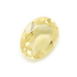 N24 - Cabochon Stone - Oval Faceted Yellow Topaz 14x11mm - 8741140019232 