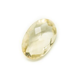 N25 - Cabochon Stone - Oval Faceted Yellow Topaz 15x10mm - 8741140019249 