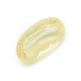 N26 - Cabochon Stone - Yellow Faceted Oval Topaz 16x11mm - 8741140019256 