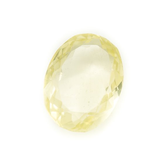 N29 - Cabochon Pierre - Topaze Jaune Facettée Ovale 19x14mm - 8741140019287 